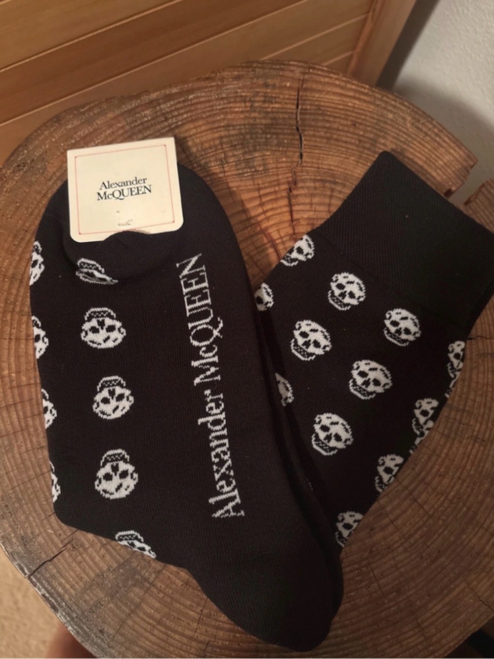 NWT Alexander McQueen Black Skull Socks M Unisex